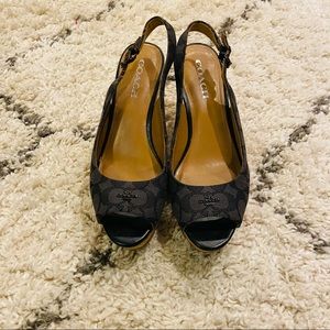 Coach Slingback Wedges size 10
